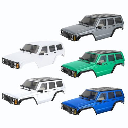 RC Upgrade Parts for TRX4M for Bronco for Defender for Chassis 1/18 RC Crawler 6.10in Wheelbase ABS Hardtop for Cherokee Body(Unpainted) - size: Unpainted