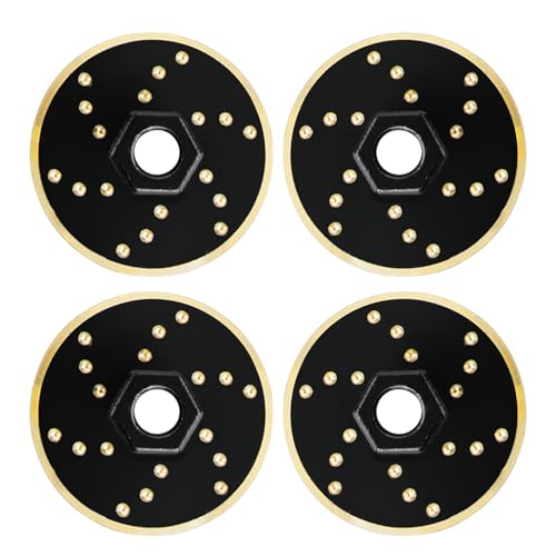 RC Brass Wheel Weights Brass Wheel Hex Adapter for 1/32 Redcat Ascent-32 | Brass Counterweight RC Upgrade Parts - color: Brass Wheel Weights Hex Adapter