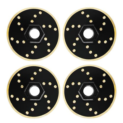 RC Brass Wheel Weights Brass Wheel Hex Adapter for 1/32 Redcat Ascent-32 | Brass Counterweight RC Upgrade Parts - color: Brass Wheel Weights Hex Adapter