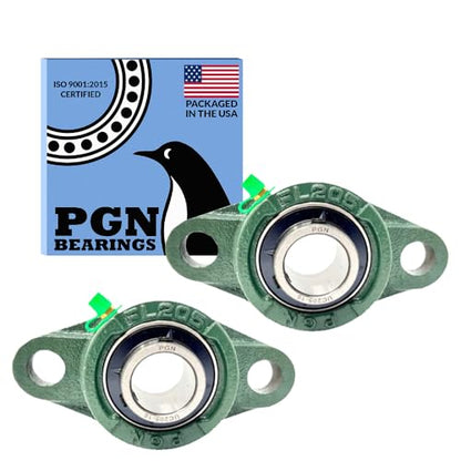 PGN UCFL205-16 (2 Pack) 2-Bolt Flange Bearing 1" Bore - size: 2, style: UCFL205-16
