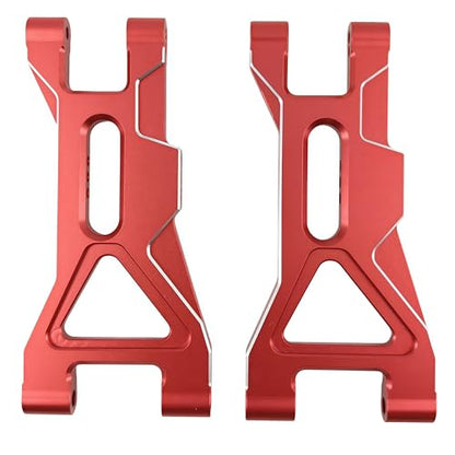Aluminum Front Upper Lower Suspension Arms for ARRMA Gorgon 2WD (Red) | 1/10,4X2,Monster Truck,ARA330750 ARA330752,CNC Machined,Heavy Duty,High Strength,Precision Fit,Wear Resistant - color: Red
