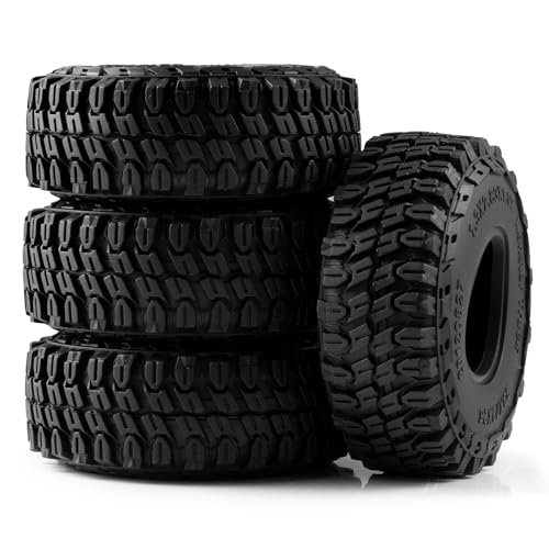 4PCS 1.3" Beadlock Tires with Foam Insert for 1/24 Axial SCX24 AX24 1/18 TRX4M RC Crawler Truck Car Upgrade Parts (C Style) - color: #C Style