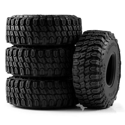 4PCS 1.3" Beadlock Tires with Foam Insert for 1/24 Axial SCX24 AX24 1/18 TRX4M RC Crawler Truck Car Upgrade Parts (C Style) - color: #C Style