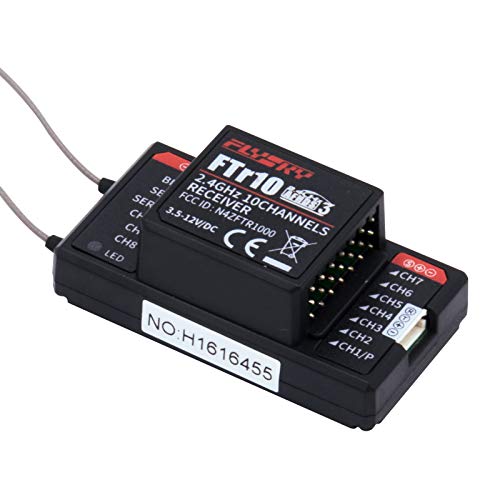 GoolRC Flysky FTR10 Receiver, 2.4GHz 10CH AFHDS 3 Remote Control Receiver Dual Antenna Support i-Bus/S-Bus/PPM Output for PL18 Transmitter RC Drone Airplane Helicopter