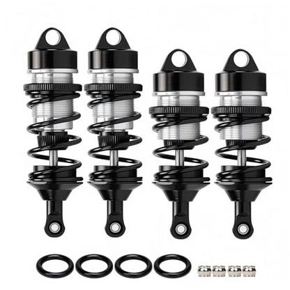 Aluminum Shock Absorber Upgrade Parts for Arrma 1/7 Felony 6S BLX Infraction 6S BLX Limitless Roller，Full Metal Front Rear RC Shocks Damper Replacement of #ARA330627, ARA330628 4Pcs/set(Black)