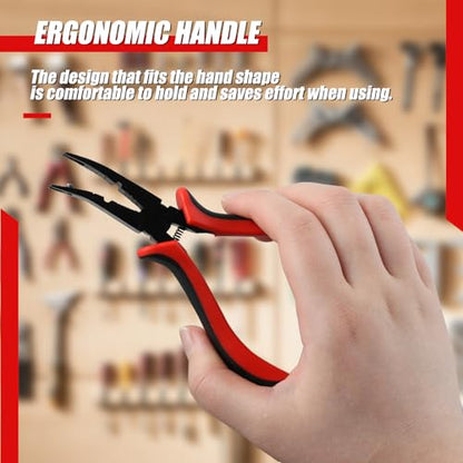 5 Inch Ball Link Clamp Plier Micro RC Car Ball Link Pliers Ball Curved Tip Bent Head Airplane Car Repair Tool RC Helicopter Plane Tool for RC Vehicles RC Helicopter Airplane Car