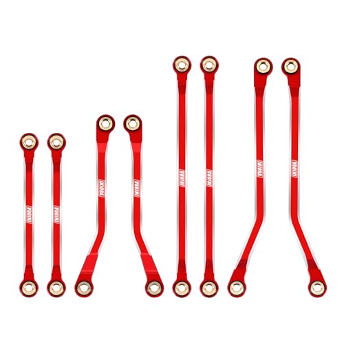 INJORA Aluminium High Clearance Links for TRX4M High Trail K10 F150（Red） - color: Red