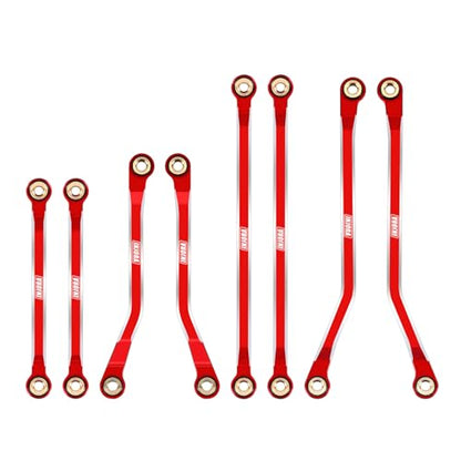 INJORA Aluminium High Clearance Links for TRX4M High Trail K10 F150（Red） - color: Red