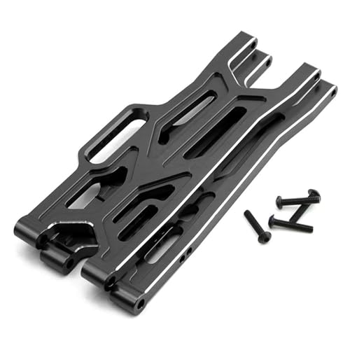 Aluminum Front Lower Suspension Arms Set Compatible for Arrma 1/10 Kraton/Outcast 4x4 4S V2 BLX RC Truck Upgrade Parts L/R Suspension Arms Swing Arm Replacement ARA330711 - color: black, size: Front Lower