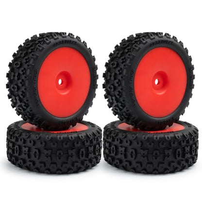 1/18 RC Car Wheel Rims Tires Upgrades for 1/18 ARRMA Typhon Grom 4PCS - color: Green