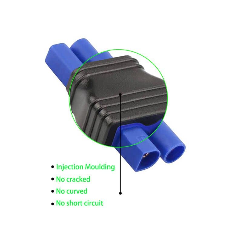EC5 Male Plug Connector to EC3 Female Plug Connector Adapter for RC Lipo Battery (2 Pack) - size: EC5 male-EC3 female adapter