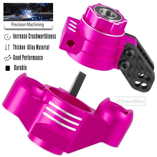 RC Upgrades Part for 1/8 Kraton/Outcast/Notorious 6S BLX,Alloy Front Rear Suspension Arms,Front Knuckles Steering Blocks &Rear Hub Stub Axle Carriers,Wing Mount &Wheelie Bar Set,Pink - color: Pink(1set)
