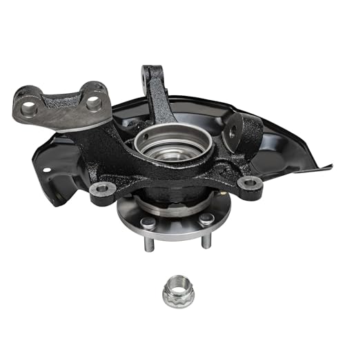 Detroit Axle - FWD Steering Knuckles Kit for 04-06 Lexus RX330, 07-09 | RX350, 06-08 RX400h, 06-07 Toyota Highlander, 2 Front Steering Knuckles & Wheel Bearing Hubs 2 Rear Wheel Bearing Hubs - size: 4UW48628/Kit
