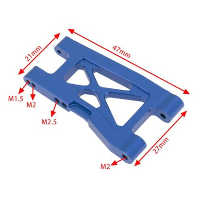 RC Models Components for Traxxas for LaTrax for Teton 1/18 4pcs Metal Front and Rear Suspension Arm Set RC Car Upgrade Parts Repair Modified(Blue) - color: Blue