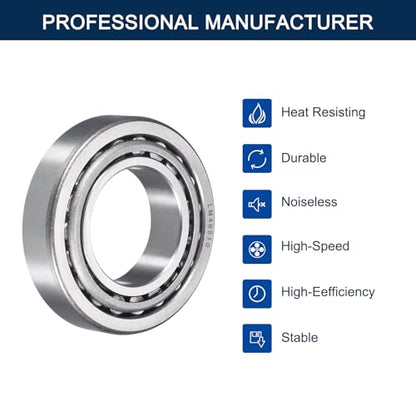 LM48548/10 Tapered Roller Bearing Cone and Cup Set | 1.377" Bore 2.5624" OD 0.7099" Cup Width, Chrome Steel Taper Bearings Set, ABEC-3 - size: LM48548/LM48510