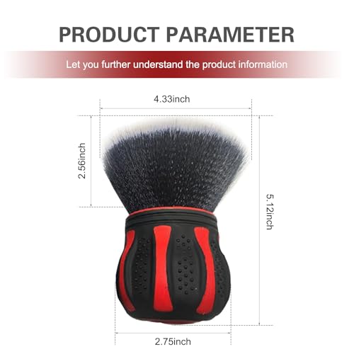 Car Detailing Brush, Ball-Shaped Cleaning Brush with Ultra Soft Dense Bristles, Non-Slip Handle and Storage Rack Design, Universal Multi-Purpose Gap Cleaner for Car Home Office (Red) - color: Red