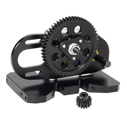 SCX10 LCG 2 Low Transmission 30% Overdrive Gearbox with Non-Slip Shell for 1/10 Axial SCX10 III II TRX4 RC Crawler Car Upgrade Parts (Black) - color: Black