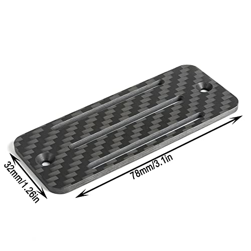 Carbon Fiber Battery Tray ESC Receiver Mount for 1/10 SCX10 RC Crawler Cheater Rigs LCG Chassis Lower Center of Gravity Rails - color: Black