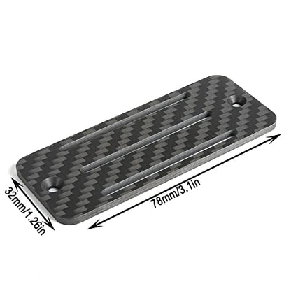 Carbon Fiber Battery Tray ESC Receiver Mount for 1/10 SCX10 RC Crawler Cheater Rigs LCG Chassis Lower Center of Gravity Rails - color: Black