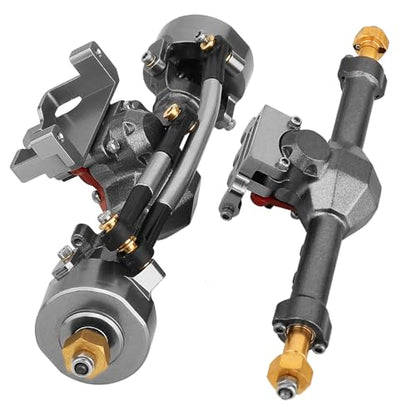 Diamond Shape SCX24 Aluminum Axle Upgrades for Axial SCX24 Deadbolt C10 JLU Gladiator Bronco 1/24 RC Crawler (Titanium) - color: Titanium