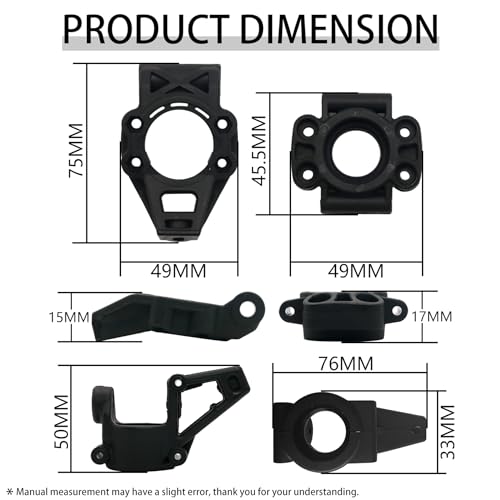 FLMLF Nylon Front and Rear Hub Carrier Kit for 1/5 HPI ROVAN Baja KM 5T 5B 5SC ROFUN BAHA RC CAR Toys Parts