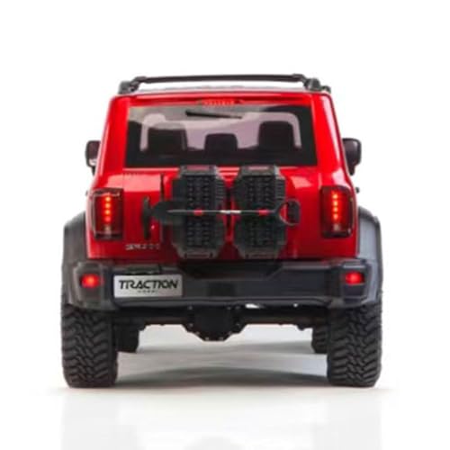 TOUCAN RC HOBBY 1.5mm Steel Main Beam 1/8 Tank300 Competitive Edition Radio Controlled Crawler Axle Locks 2Speed Metal Gearbox for Adult - color: Red