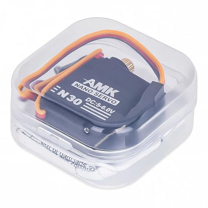 AMK SCX30 Nano Servo, Metal Gear Micro RC Steering Servo with CNC Aluminum Case & Servo Saver, High Torque Mini Servo for 1/30 RC Crawler Upgrade Parts
