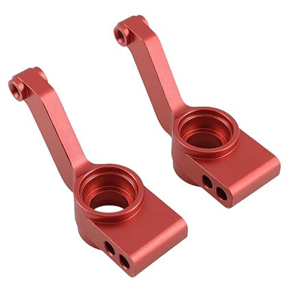 Aluminum Rear Axle Carriers for Slash Stampede Rustler 4X4 4WD (Red) | 1/10,Rear Knuckles,Stub Axle Hubs,1952,CNC Machined,Heavy Duty,High Strength,Precision Fit,Wear Resistant,RC Upgrade - color: Red