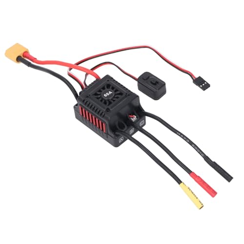 Eujgoov RC Brushless ESC Water 4 Level Brake Force Adjustment, 1/10 RC Car Speed Controller with External Programming Port