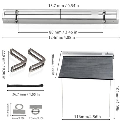 1/18 RC Car Simulated Side Tent Roof-Mounted Wear Resistant Awning Metal Practical Rain Shelter Tent Easy Installation DIY Upgrade Parts for Traxxas TRX4M RC Crawler Truck Buggy Fittings (Silver) - color: Silver