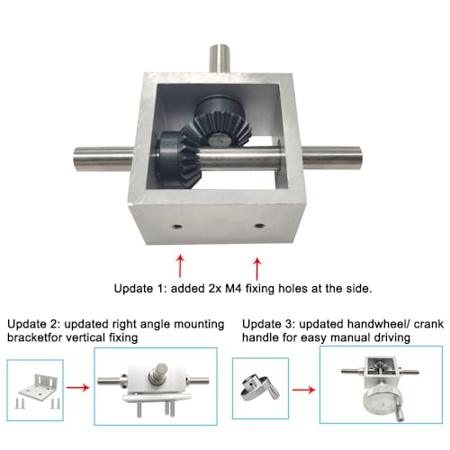1:1 Right Angle Bevel Gearbox 1.5 Module 20 Teeth 90° Angle Drive Steering Gear Device Simple Mechanical DIY Module with 10mm Shaft - size: 10mm shaft, style: 1 output shaft