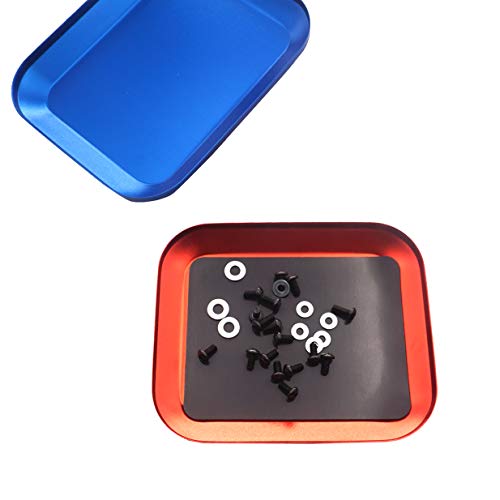 2Pcs Vgoohobby Aluminium Screw Tray with Magnetic Pad Screws Disk Pallet for RC Model Car Helicopters Airplanes Repair Tool