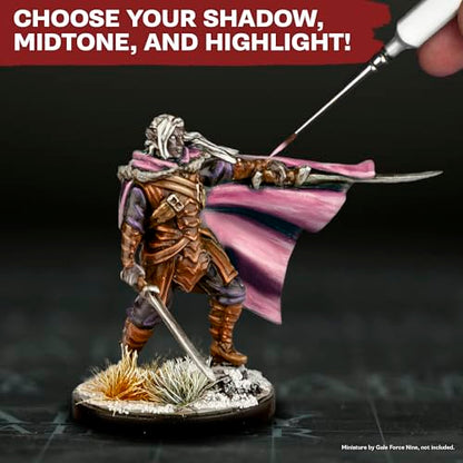 The Army Painter, Warpaints Flexible Triad Plus+ Desaturated Violets | 7x18ml, colori acrilici hobby di qualità miniatura, per Dungeons and Dragons (DnD) e Warhammer - color: Desaturated Violets
