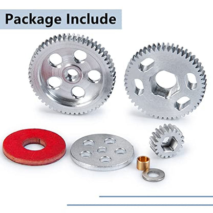 MORLORDY RC Metal Gearbox Gears Set Transmission Gears Kit for 1/24 RC Crawler Car Axial SCX24 Upgrades Parts