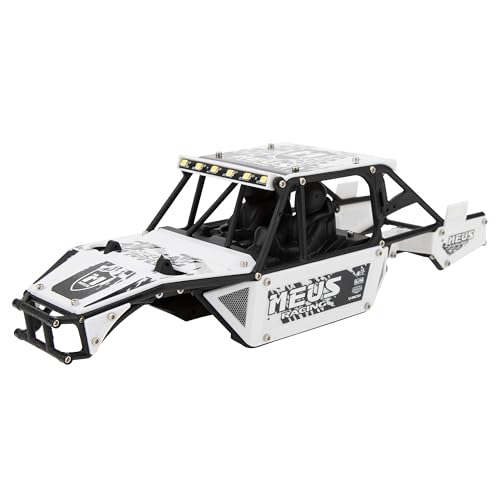 MEUS RACING Mantis24 Body with Roll Cage for Axial 1/24 SCX24 RC Crawler (White) - color: White