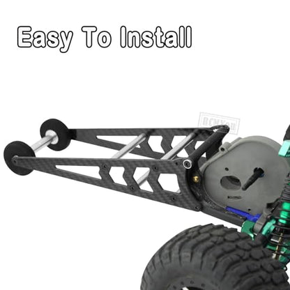 Carbon Fiber Tail Wheel Head up Wheel Upgrade Parts for 1/10 Bandit 2WD(VXL)/Rustler 2WD(VXL)/Slash 2WD(VXL),Carbon Fiber Adjustable Wheelie Bar Hop Ups