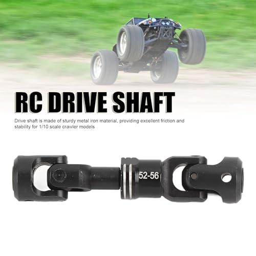 Drfeify RC Drive Shaft, Durable Metal Construction with Included Screws, Crawler Drive Shaft 52-56MM for 1/10 Scale Off-Road RC Enthusiasts and Hobbyists - size: 52-56MM
