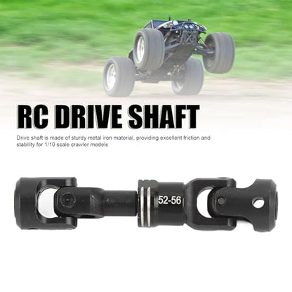 Drfeify RC Drive Shaft, Durable Metal Construction with Included Screws, Crawler Drive Shaft 52-56MM for 1/10 Scale Off-Road RC Enthusiasts and Hobbyists - size: 52-56MM