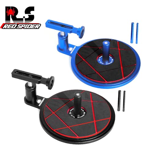 REDSPIDER Aluminum 1/8 1/10 RC Tire Gluing Tools RC semi-Automatic tire Gluer Fit for Including 40MM and Tires Below 40MM 1/8 1/10 On-Road/Off-Road/Drift Car（Black）