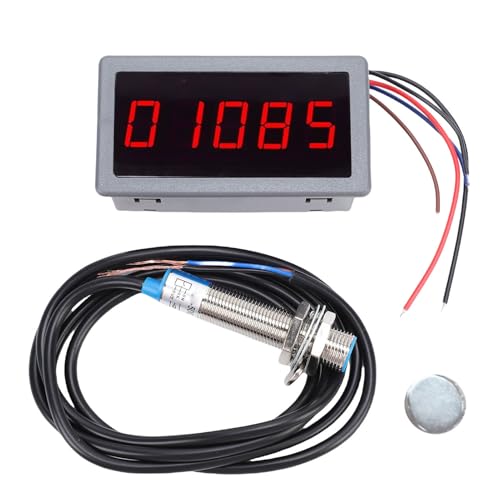 Garosa DC Brushless Motor Speed Meter, ABS Material, Accurate RPM Measurement, Hall Sensor for CNC Machines and Industrial Applications