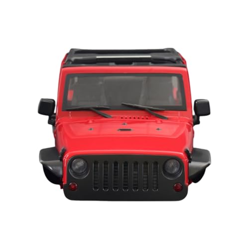 1/10 RC Jeep Wrangler Convertible Hard Shell Kit, for 1/10 RC Crawler TRX4 Axial SCX10 90046 90027 313 Wheelbase Shell Modification Accessories (Red) - color: Red