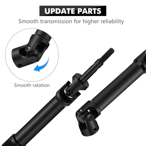 2Pcs RC Cars CVD Rear Drive Shaft Replace #6852 Heavy Duty Axles Replacement Parts Compatible with 1/10 Traxxas Slash/Rustler/Stampede/Hoss VXL 4X4 2WD Platinum Ultimate Update Parts - color: Black Rear X 2