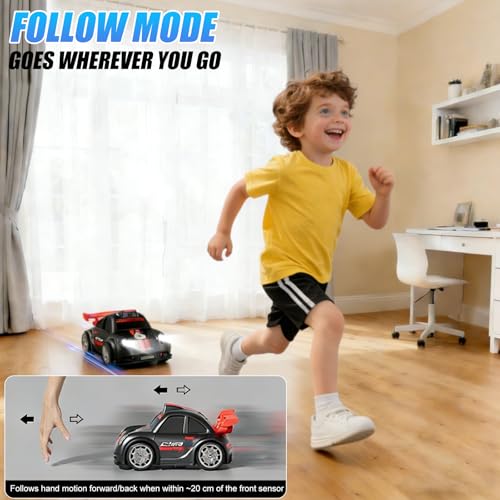 OBEST 2.4" Screen FPV Mini RC Car with Camera, Rechargeable 360° Drift Kids | Remote Control Car with 8G Card, Dual Control via Remote & App Controlled Vehicles, Follow/Escape/Demo Modes