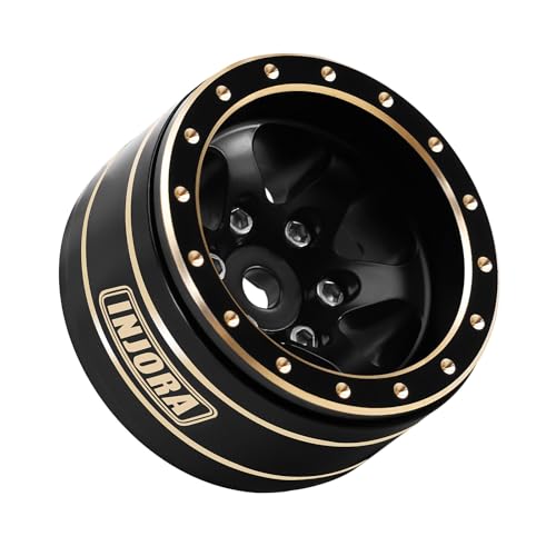 INJORA 1.0" Brass Beadlock Wheels for 1/24 1/18 RC Crawler Upgrade