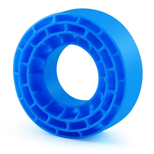 1.3" Silicone Rubber Insert Foam fit for 68-72mm*24-27mm 1.3" Tires, Ultra Soft Blue Silicone Rubber Liner for TRX4M SCX24 1/18 1/24 Crawler Tire, Replacement of Sponge Foams 4pcs (Blue)