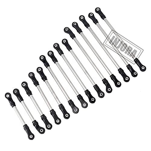 INJORA Stainless Steel Link Rod Linkage Plastic Rod End Set for RC Tracked TRX-6 Crawler Car G63 - size: For TRX6 G63