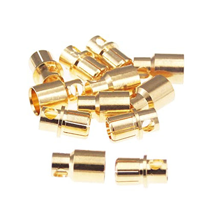 6pairs 8.0mm Gold Plated Male and Female Bullet Banana Connectors Plugs for DIY RC Battery ESC Motor(C168-6)
