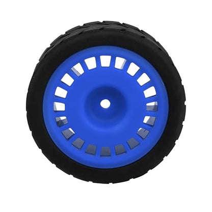 2.59" Rubber Tires & Nylon Wheel Rims 12mm Hex Hub Compatible with HSP Tamiya HPI Kyosho Redcat ExceedRC 1/10 On-Road Touring Car,WLtoys 1/14 144001 RC Buggy (blue) - color: blue
