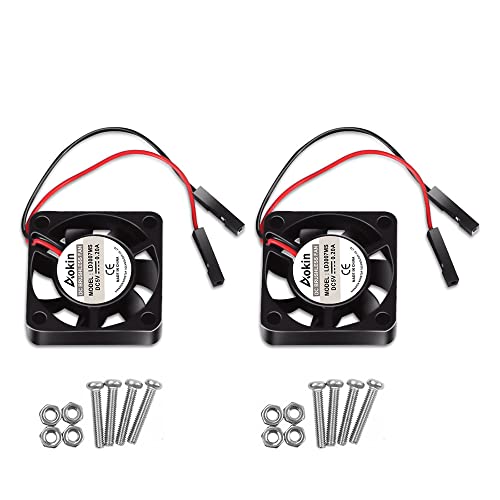 2Pcs 3007 Fan for Raspberry Pi 5 30x30x7mm Cooler Pi Brushless Cooling Case Fan 30MM 1.18in 3.3V 5V DC Quiet for Raspberry Pi 4, Pi 3 B+, Pi 3 B, 2, B+, Pi Zero/Zero W,Robot Project - color: Black-2pcs