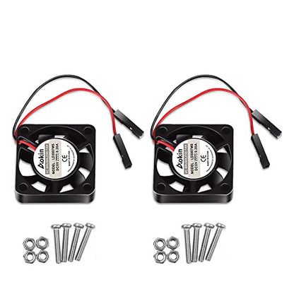 2Pcs 3007 Fan for Raspberry Pi 5 30x30x7mm Cooler Pi Brushless Cooling Case Fan 30MM 1.18in 3.3V 5V DC Quiet for Raspberry Pi 4, Pi 3 B+, Pi 3 B, 2, B+, Pi Zero/Zero W,Robot Project - color: Black-2pcs